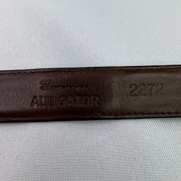 Vintage Alligator Belt sz 30 - Picture 4 of 5